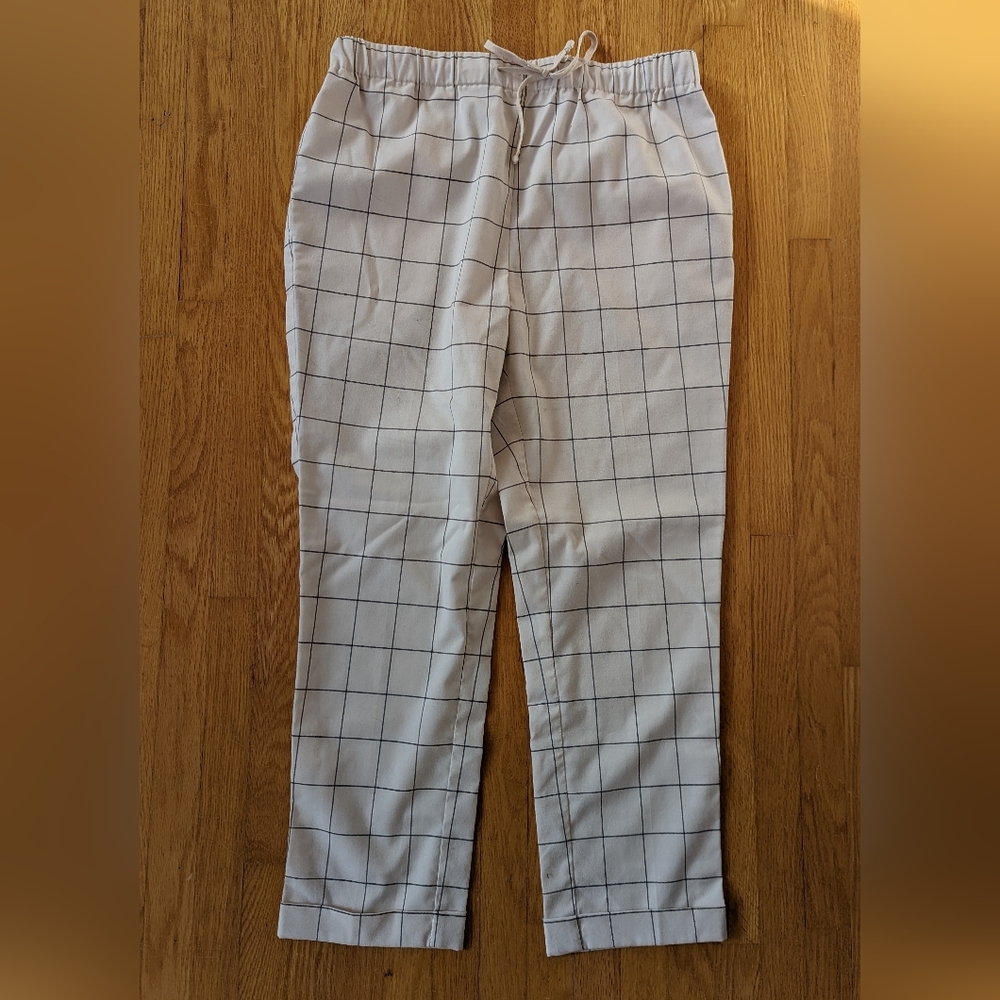 oak + fort windowpane pants